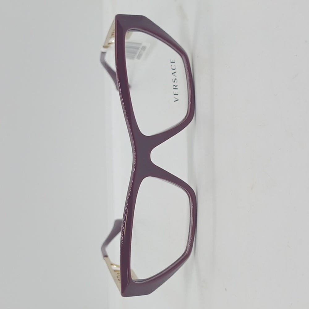 NWT WOMEN'S RX-ABLE VERSACE EYEGLASS FRAMES 3327U BURGUNDY AND GOLD - Picture 2 of 6